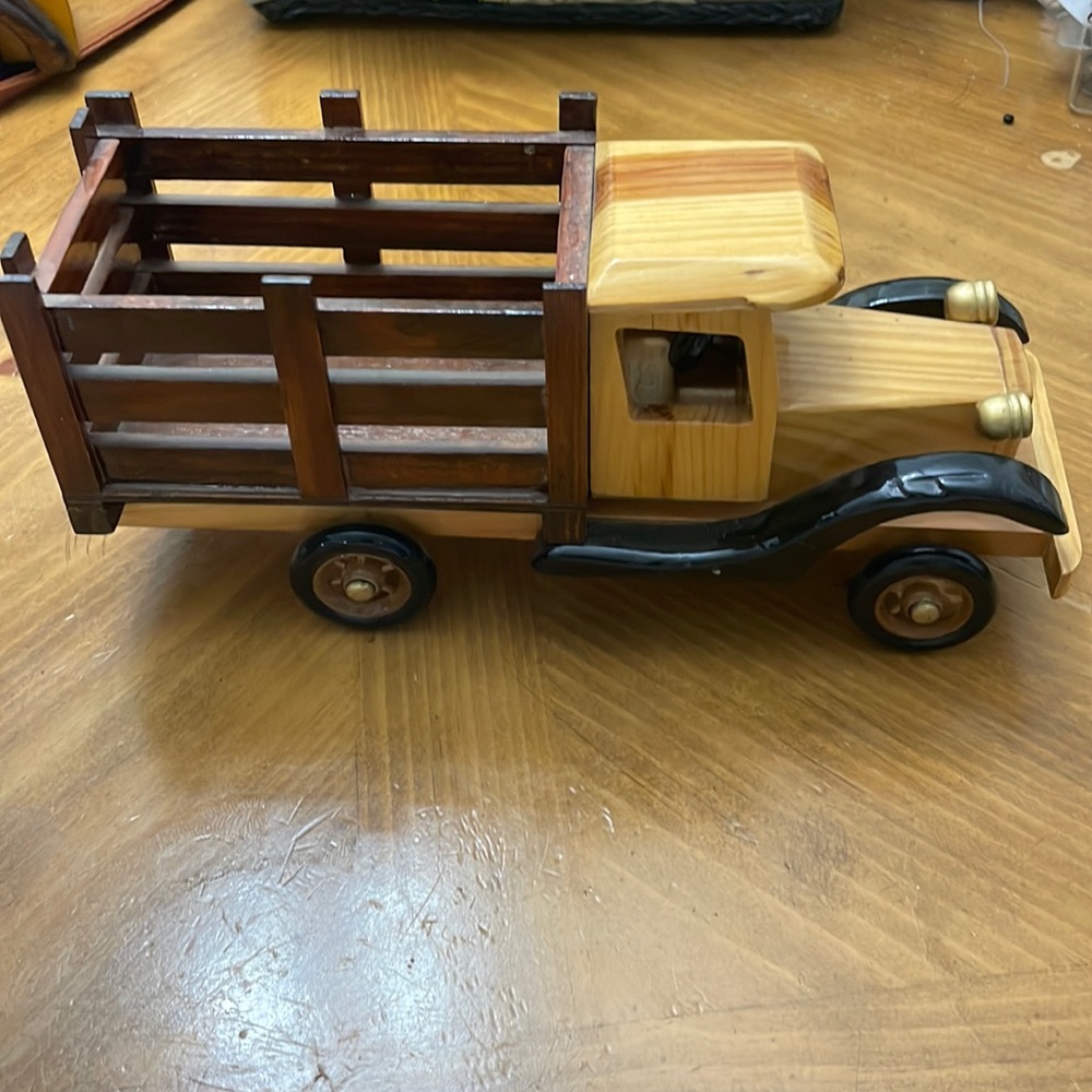 Wooden handcrafted display car